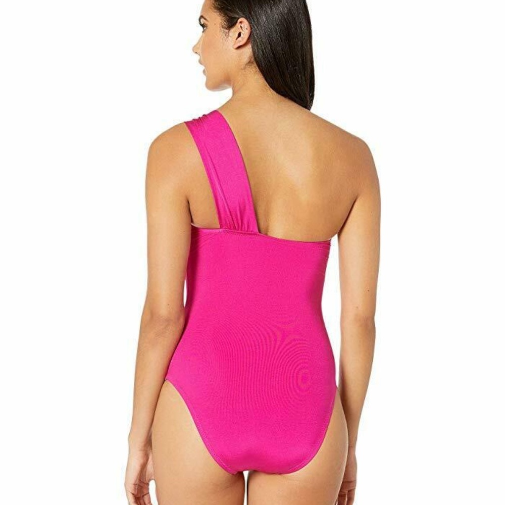 NWT $142 TRINA TURK BERRY ONE SHOULDER ONE PIECE - Picture 5 of 8